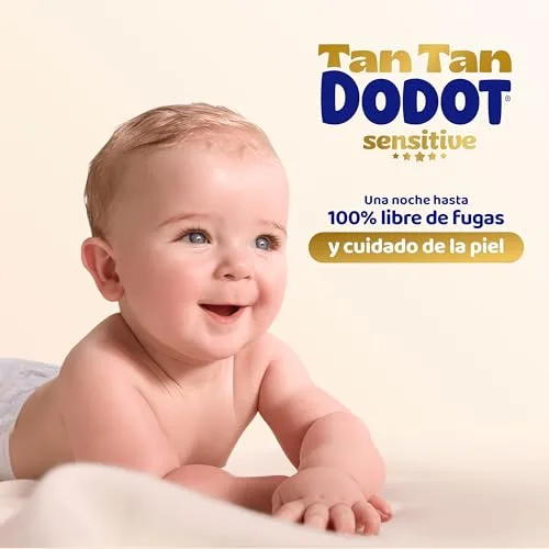 DODOT ▫️ Fraldas Sensitive para bebé, Tamanho 3 (6-10 kg), 224 fraldas + oferta de 40 toalhitas Aqua Pure com 99% de água, até 12 horas de proteção contra fugas e cuidado da pele, embalagem mensal 3