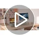 Hemudu ▫️ Suporte duplo para monitor em vidro temperado com elevador transparente HD02T-201P 7
