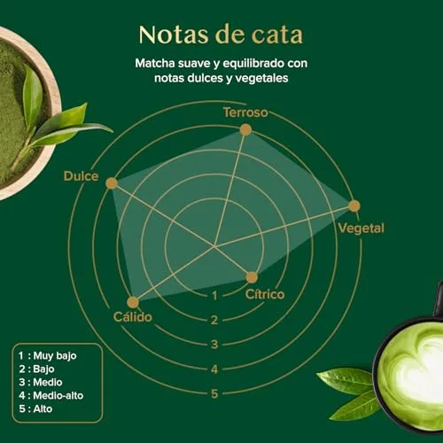 VAHDAM ▫️ Chá Verde Matcha em Pó (100 g) Pó de Matcha Japonês Autêntico, Chá Verde de Qualidade Premium, Ideal para Bolos, Batidos, Chá Gelado, 100% Natural 5