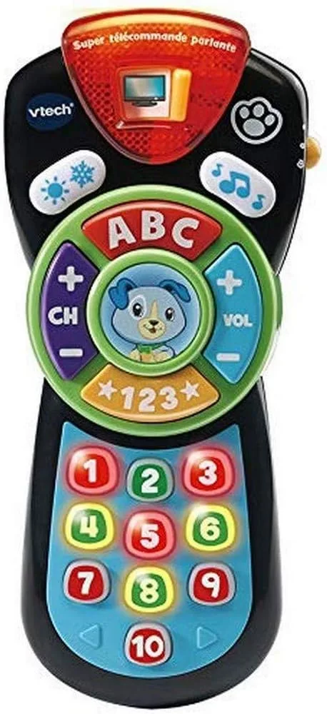 VTech ▫️ Super Telecomando Falante - Jogos educativos (Multicolorido, Menino/menina, 0,75 anos, 3 anos, Francês, AAA), cor/modelo sortido