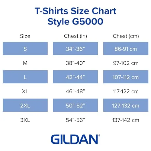 Gildan ▫️ Camisola Heavy Cotton, Modelo G5000, Conjunto de Camisolas Unissexo para Adultos (Conjunto de 2) 6
