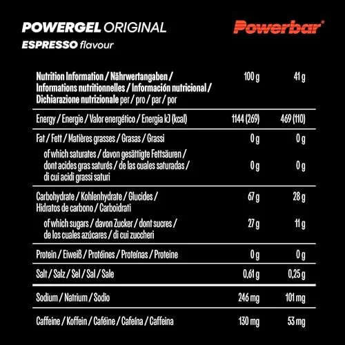 PowerBar ▫️ PowerGel (24 x 41 g) Espresso (com cafeína) 6