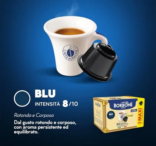 Caffè Borbone ▫️ Mistura de Café Azul - 90 cápsulas - Compatíveis com máquinas de café Nescafé®* Dolce Gusto®* 6