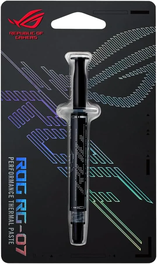 ASUS ▫️ ROG RG-07 Performance - Kit de pasta térmica de alto desempenho, fácil aplicação, difusão suave, condutividade térmica premium, alta resistência, para o máximo desempenho e controlo de