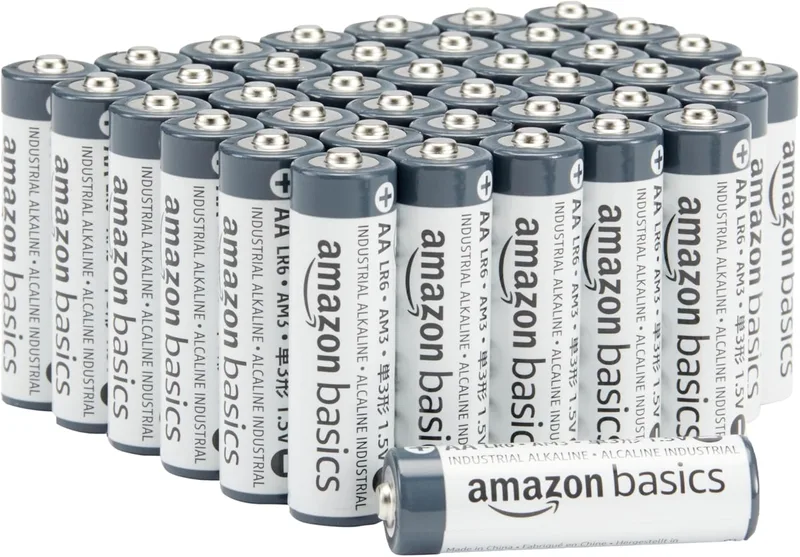 Amazon Basics ▫️ Conjunto de 40 pilhas industriais alcalinas AA, 1,5 volts, prazo de validade de 5 anos