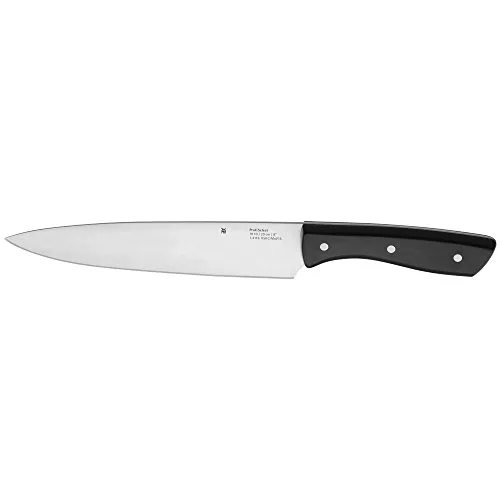 WMF ▫️ Profi Select - Conjunto de 7 peças, 6 facas com suporte de madeira lacado a cinzento, lâmina de aço temperado com gume de longa duração 3