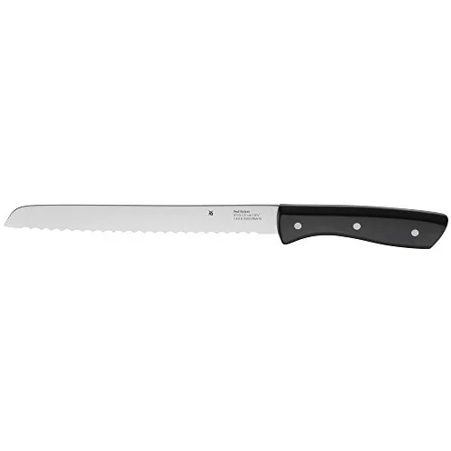 WMF ▫️ Profi Select - Conjunto de 7 peças, 6 facas com suporte de madeira lacado a cinzento, lâmina de aço temperado com gume de longa duração 4