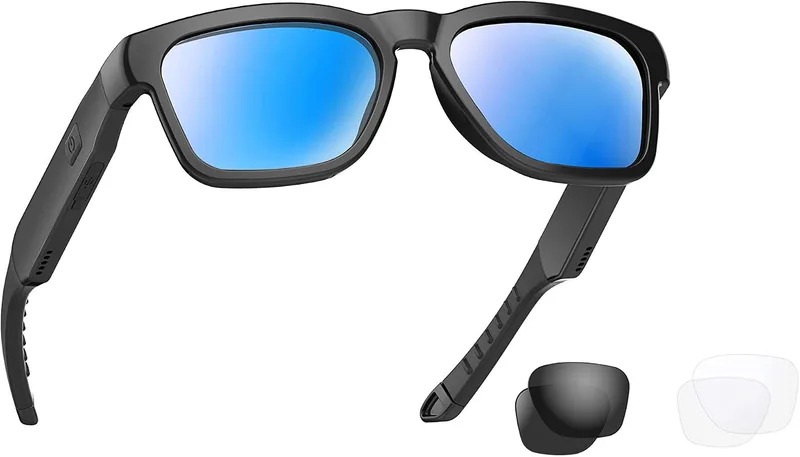OhO sunshine ▫️ Óculos inteligentes OhO Open Ear, óculos de sol leves com proteção UV400 e conformes com a norma Z87.1, com Bluetooth, até 10 horas de autonomia, chamadas mãos-livres, unissexo