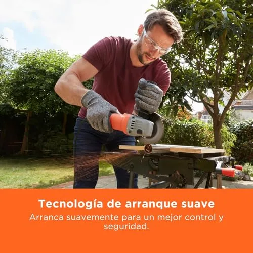 Black+Decker ▫️ Esmeril angular compacto com fio de 15 mm, 710 W, BEG010-QS, 4