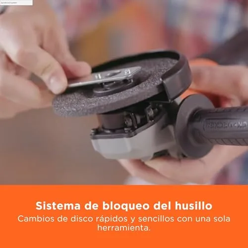 Black+Decker ▫️ Esmeril angular compacto com fio de 15 mm, 710 W, BEG010-QS, 5