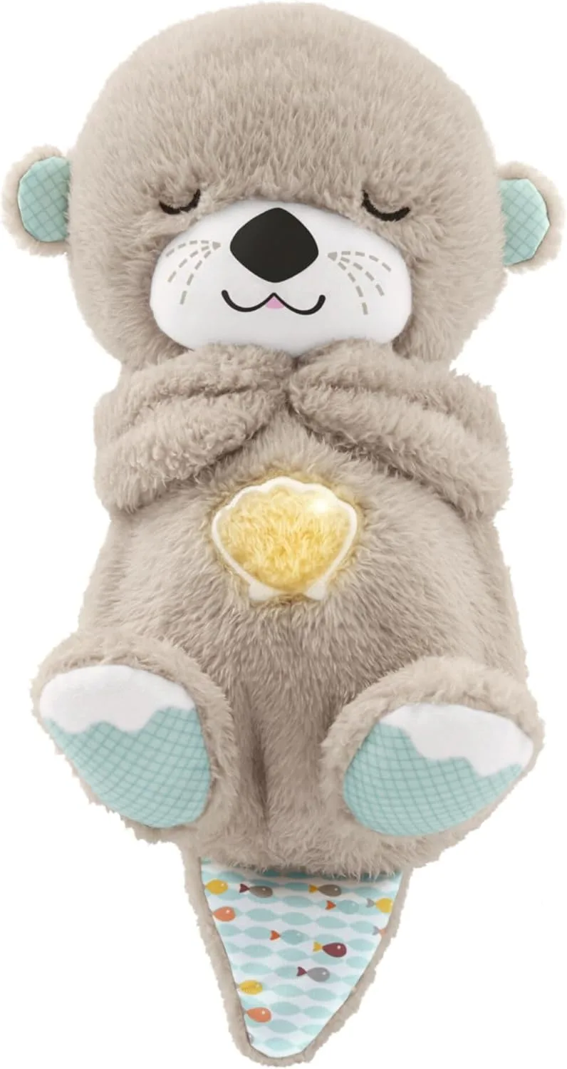 Fisher-Price ▫️ Nutria Hora de Dormir - Peluche Musical - com Movimento, Sons e Luzes Relaxantes - Presente para Bebés a partir dos 0 meses (FXC66)