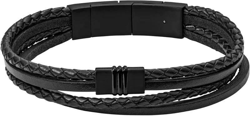 Fossil ▫️ Vintage Casual para Homem: pulseira em couro ou aço com fecho tipo lagosta ou fecho desdobrável