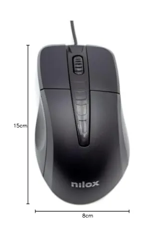 Nilox ▫️ RATO ÓPTICO 1000 dpi - Preto, MOUSB1001 2