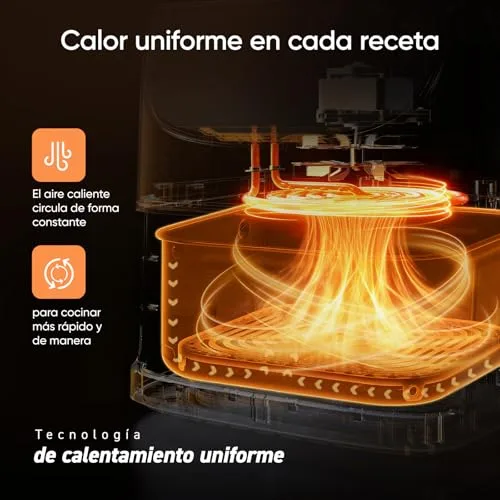 Cosori ▫️ Fritadeira de ar quente 5,7 L, interior metálico, 11 modos, 97% sem óleo 3