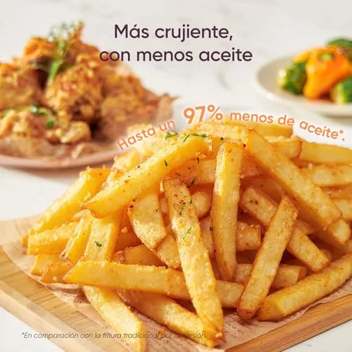 Cosori ▫️ Fritadeira de ar quente 5,7 L, interior metálico, 11 modos, 97% sem óleo 4