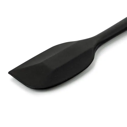 Arcos ▫️ Espátula de silicone plana, retangular e flexível de 280 mm para virar, misturar e soltar alimentos na cozinha. Espátula de silicone profissional. Cor: preta 2