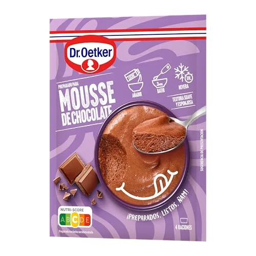 Dr. Oetker ▫️ Mousse de Chocolate, Mistura pronta para mousse de chocolate - Embalagem com mistura pronta para mousse com sabor a chocolate, 73 g (quantidade: 4 porções) 7