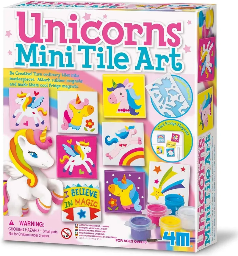 4M ▫️ 404740 Unicorn Mini Tile Art, Multi