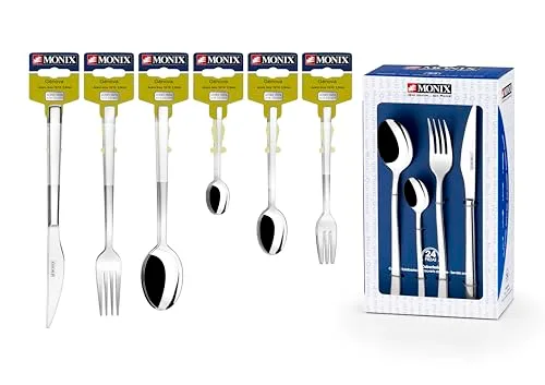 Monix ▫️ Génova | Conjunto de talheres de 24 peças com faca para carne 6