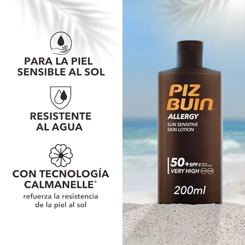 Piz Buin ▫️ Allergy Loção Solar para Pele Sensível FPS 50, Protetor Solar, 200 ml 2