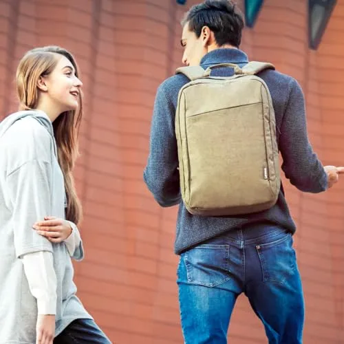Lenovo ▫️ Mala Casual T210 de 16”, mala fina com alça de ombro, tecido resistente à chuva, bolsos organizados para acessórios e documentos – Verde 3