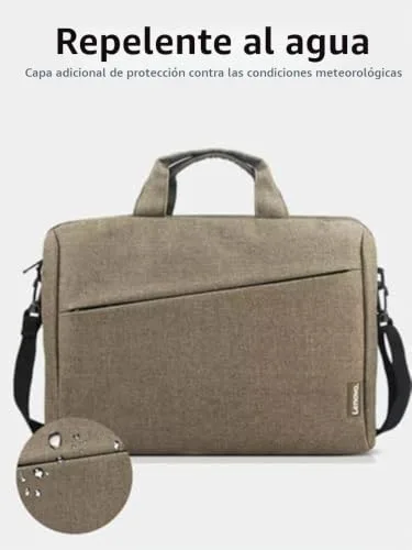 Lenovo ▫️ Mala Casual T210 de 16”, mala fina com alça de ombro, tecido resistente à chuva, bolsos organizados para acessórios e documentos – Verde 5