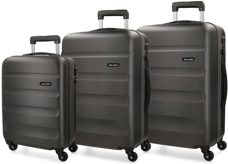 ROLL ROAD ▫️ Mala rígida Flex em ABS, material único, fecho de combinação lateral, 4 rodas duplas, bagagem de mão, interior prático com um compartimento