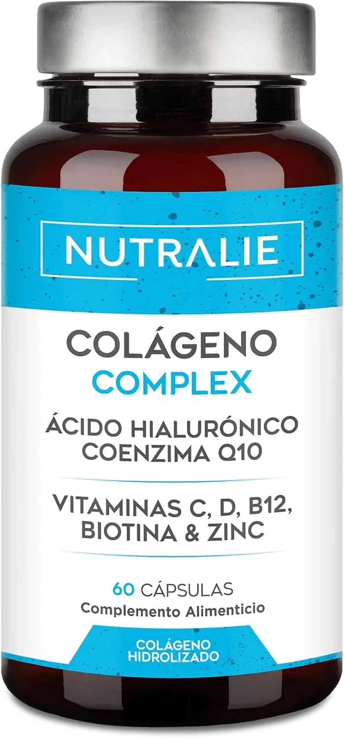 NUTRALIE ▫️ Colagénio Ácido Hialurónico - Hidrolisado + Biotina + Q10 - Cartilagem da Pele - Vit C D B12 e Zinco - Complexo de Colagénio - 60 Cápsulas