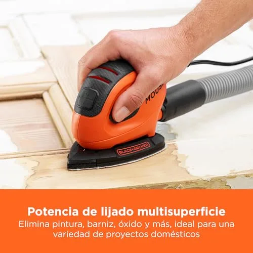 Black+Decker ▫️ Lixadeira compacta para detalhes «Mouse» de 55 W, BEW230BCA-QS 3