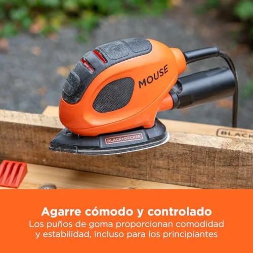 Black+Decker ▫️ Lixadeira compacta para detalhes «Mouse» de 55 W, BEW230BCA-QS 6