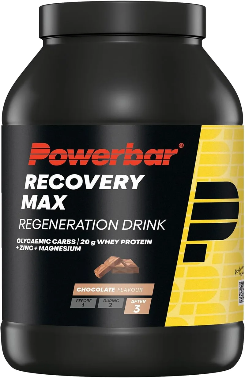 PowerBar ▫️ Recovery 2.0 (1144 g) Campeão de chocolate para durante e após o treino Após o treino
