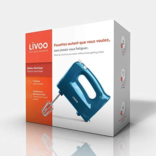 LIVOO ▫️ DOP162B Batedeira elétrica - Azul 6