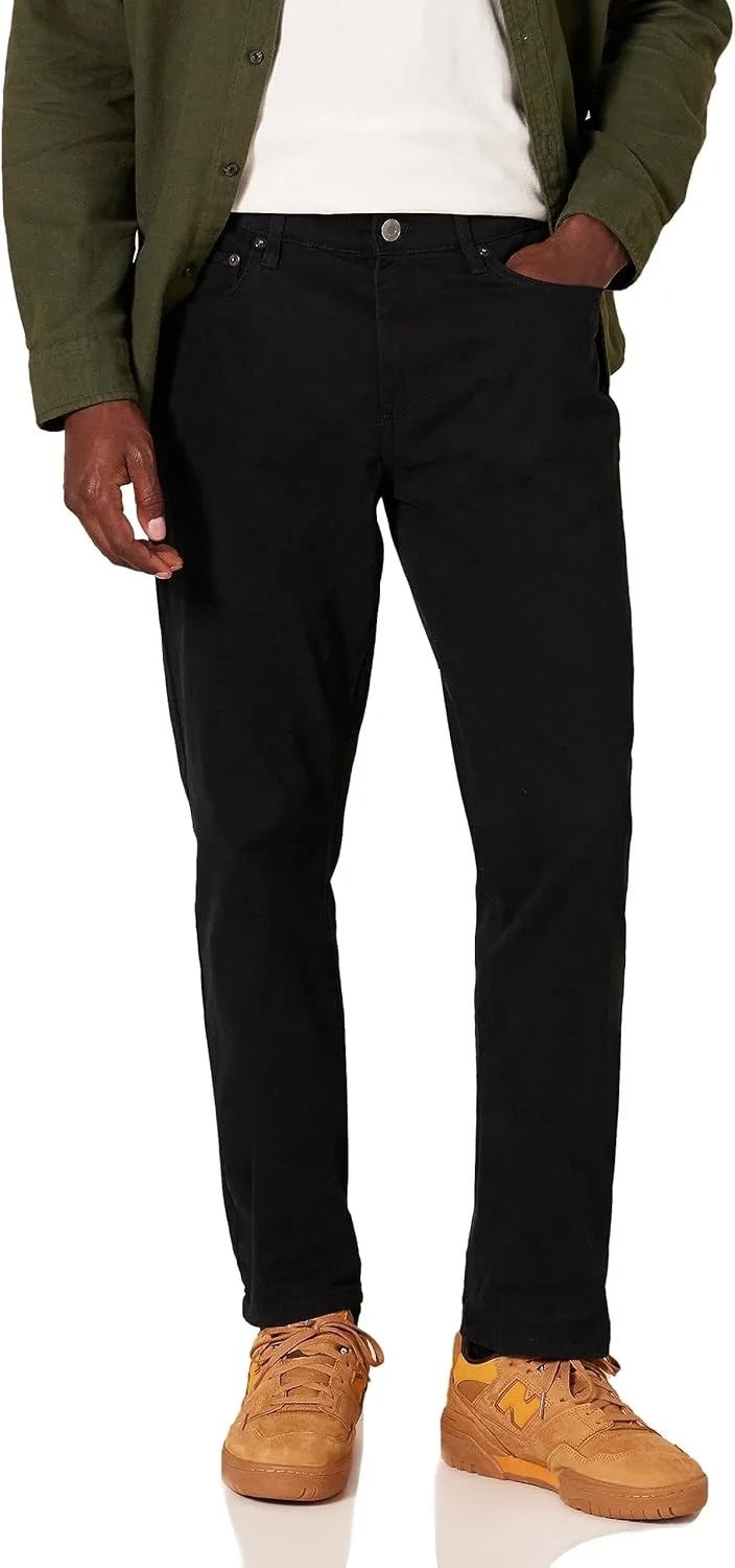 Amazon Essentials ▫️ Calças de sarja desportivas com 5 bolsos para homem (disponíveis em comprimentos especiais e Plus)
