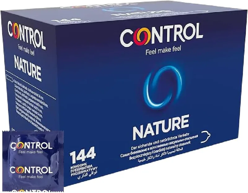 CONTROL ▫️ Condoms Nature - Caixa de 144 preservativos, lubrificados, com ajuste ideal