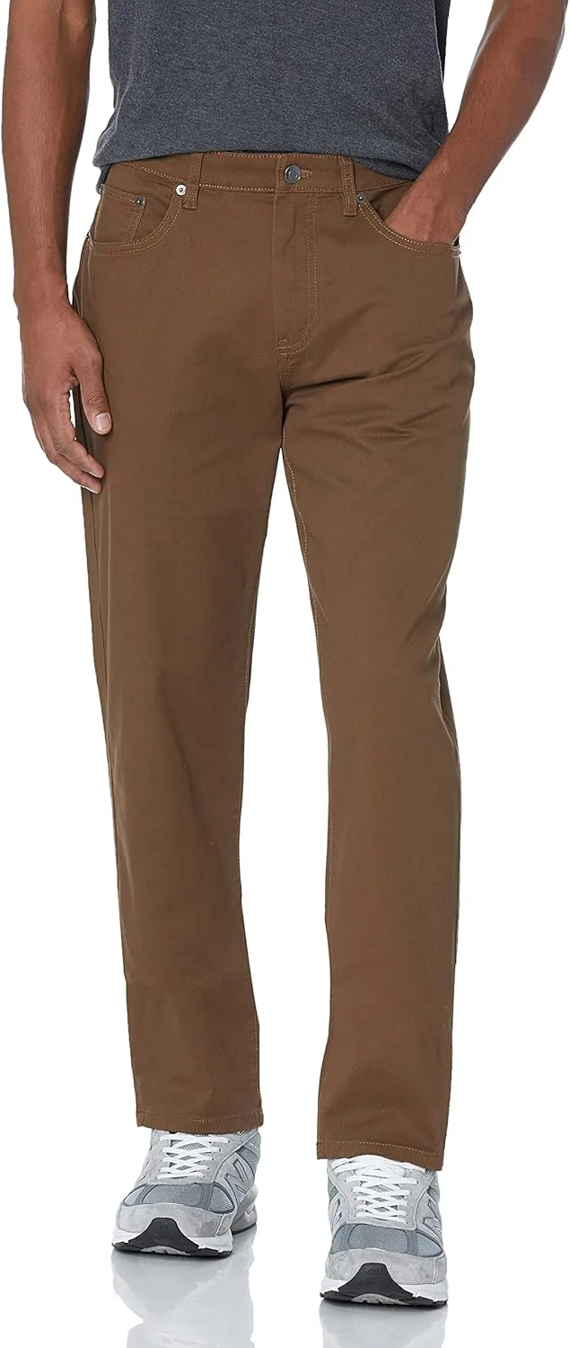 Amazon Essentials ▫️ Calças de sarja desportivas com 5 bolsos para homem (disponíveis em comprimentos especiais e Plus)