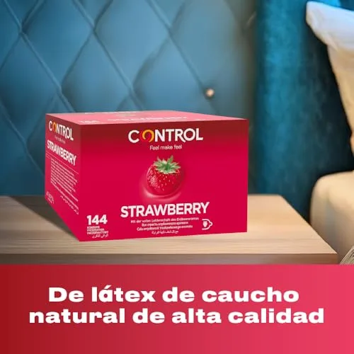 CONTROL ▫️ Preservativos Strawberry - Caixa com 144 preservativos 4