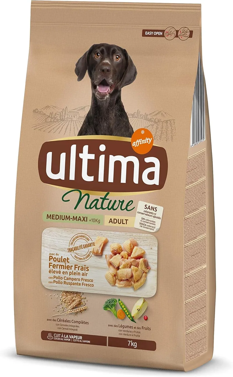 Ultima Nature ▫️ Ração para cães de tamanho médio a grande com frango - 7 kg