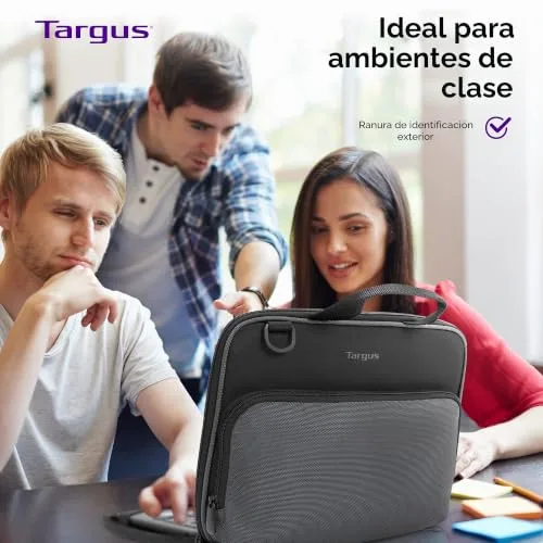 Targus ▫️ Bolsa Work-in Essentials para Chromebook de 11,6", mala para portátil com interior macio, mala profissional, bolsa protetora – Preto/Cinzento, TED006GL 2