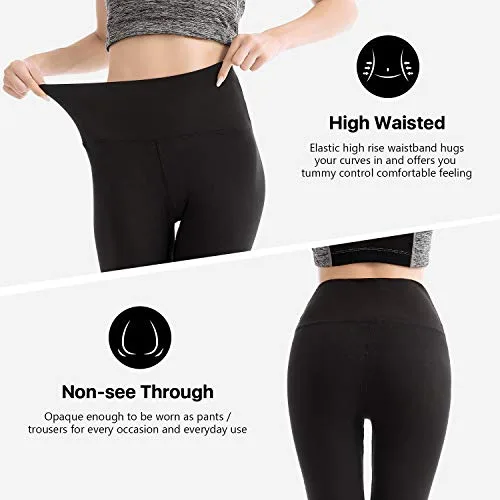 SINOPHANT ▫️ Calças de Treino para Mulher de Cintura Alta, Leggings Opacas com Controlo Abdominal, Elásticas, Leggings para Mulher, Suaves como Manteiga 3