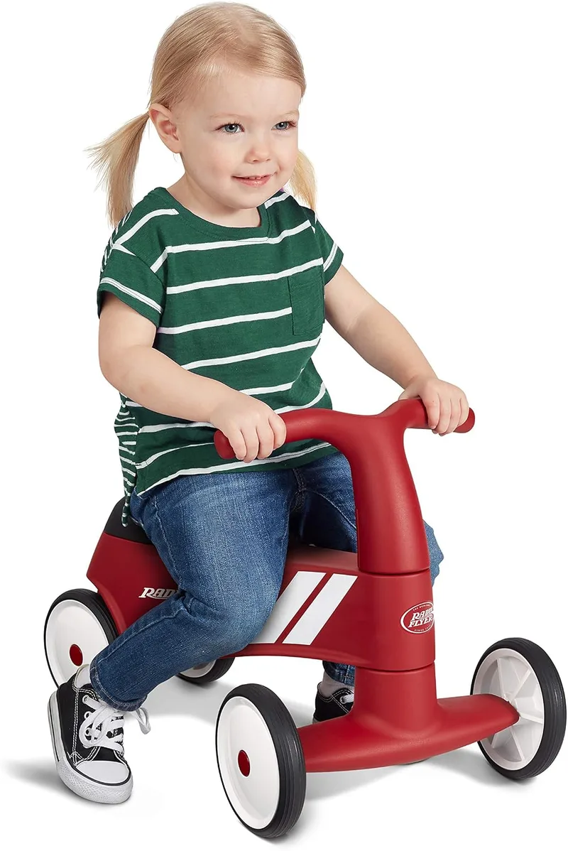 Radio Flyer ▫️ Scoot About Sport, brinquedo de correr vermelho para crianças pequenas dos 1 aos 3 anos