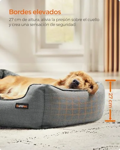 FEANDREA ▫️ Cama para cães, com bordas elevadas, 110 x 75 x 27 cm 3
