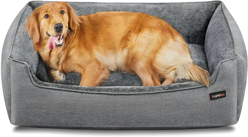 FEANDREA ▫️ Cama para cães, com bordas elevadas, 110 x 75 x 27 cm