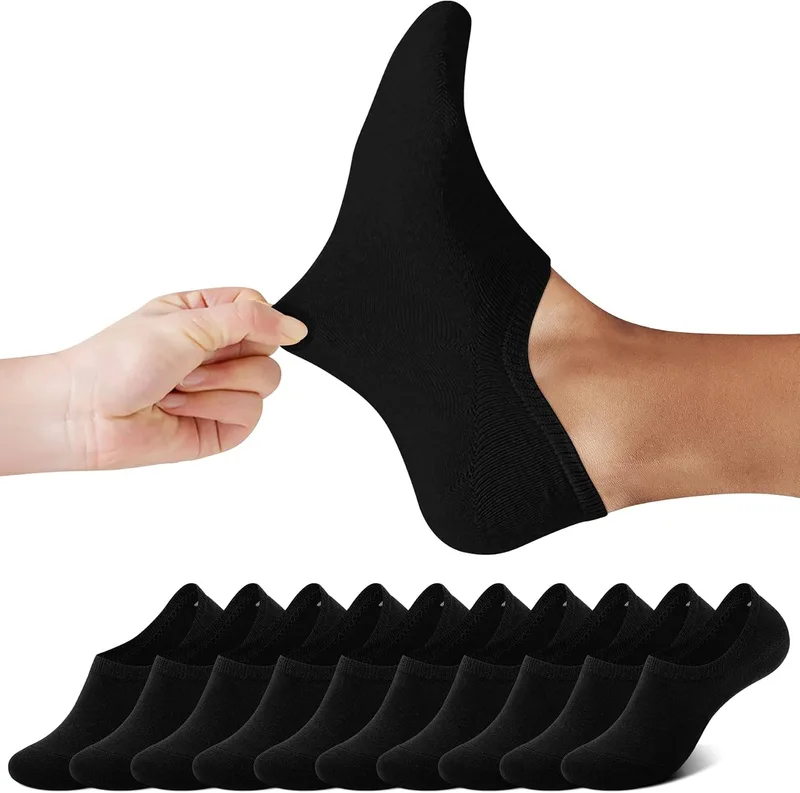 FALARY ▫️ 10 pares de meias invisíveis para homem e mulher, de verão, até ao tornozelo