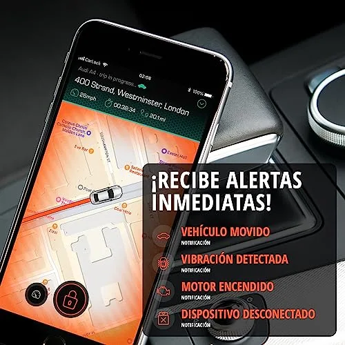 CARLOCK ▫️ Localizador GPS Basic para automóveis, alarme e sistema antirroubo para automóveis. Localizador GPS em tempo real, que notifica imediatamente em caso de vibrações ou movimentos suspeitos. Segurança total para o automóvel 2