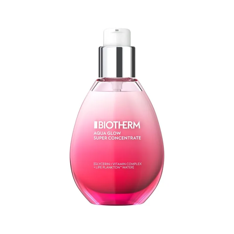 Biotherm, Aqua Glow Super Concentrado, Gel Hidratante Iluminador, Hidrata e Restaura a Radiância, Enriquecido com Vitaminas e Plâncton Vital, Para Todos os Tipos de Pele, 50 ml