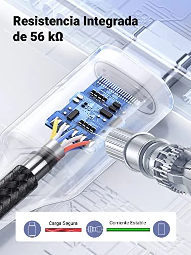 UGREEN ▫️ Cabo USB-C de carregamento rápido QC3.0 3A 480 Mbps com trança de nylon (0,5 m, 1 embalagem) 6