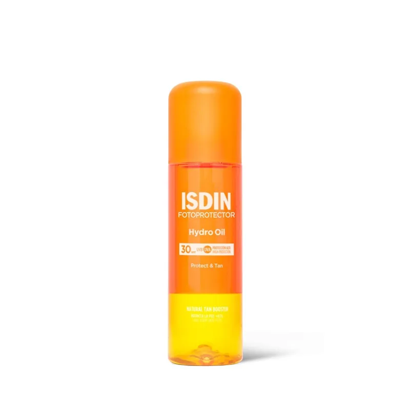 ISDIN HydroOil SPF 30 Photoprotector - Protetor solar bifásico que protege e bronzeia a pele, 200 ml
