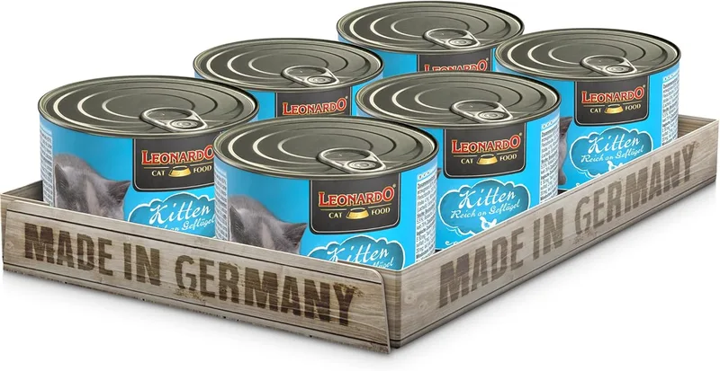 Leonardo ▫️ Wet food Kitten Rich in Poultry 6X200GR TINS
