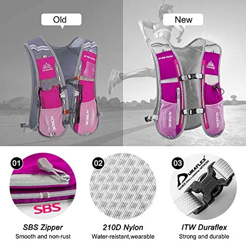 HINATAA ▫️ Mochila de hidratação leve, 5 L, 190 g, para homem e mulher, ciclismo, corrida, escalada, caminhadas 4