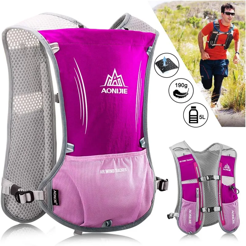 HINATAA ▫️ Mochila de hidratação leve, 5 L, 190 g, para homem e mulher, ciclismo, corrida, escalada, caminhadas